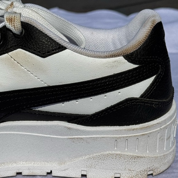 Puma Karmen II Idol Black and White Wedge Platform Women's Sneakers Tennis 8.5 - Picture 6 of 15